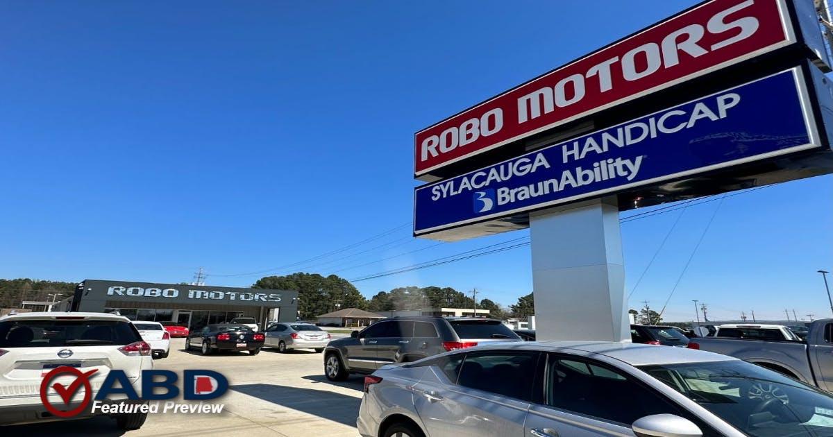 Robo Motors – Used Car Deals in Sylacauga, AL. Known for dependable pre-owned cars, trucks, and SUVs, they provide competitive pricing and a reputation built on customer satisfaction.